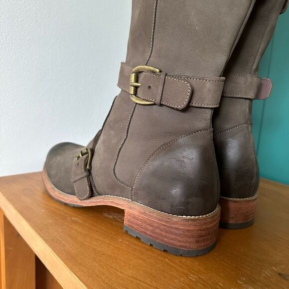 Fortress of Inca X Anthropologie Delrey Nubuck Leather Buckle Detail Knee High M - Picture 9 of 11